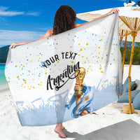 Personalized Argentina Football Sarong Soccer Trophy Celebration Flag Graphic