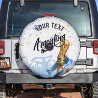 Personalized Argentina Football Spare Tire Cover Soccer Trophy Celebration Flag Graphic