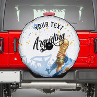 Personalized Argentina Football Spare Tire Cover Soccer Trophy Celebration Flag Graphic