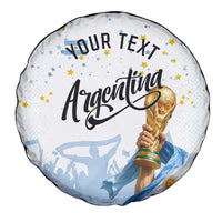 Personalized Argentina Football Spare Tire Cover Soccer Trophy Celebration Flag Graphic