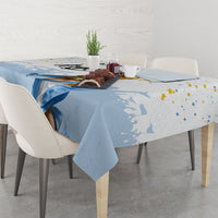 Personalized Argentina Football Tablecloth Soccer Trophy Celebration Flag Graphic