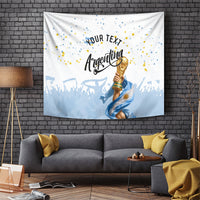 Personalized Argentina Football Tapestry Soccer Trophy Celebration Flag Graphic