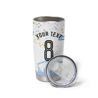 Personalized Argentina Football Tumbler Cup Soccer Trophy Celebration Flag Graphic