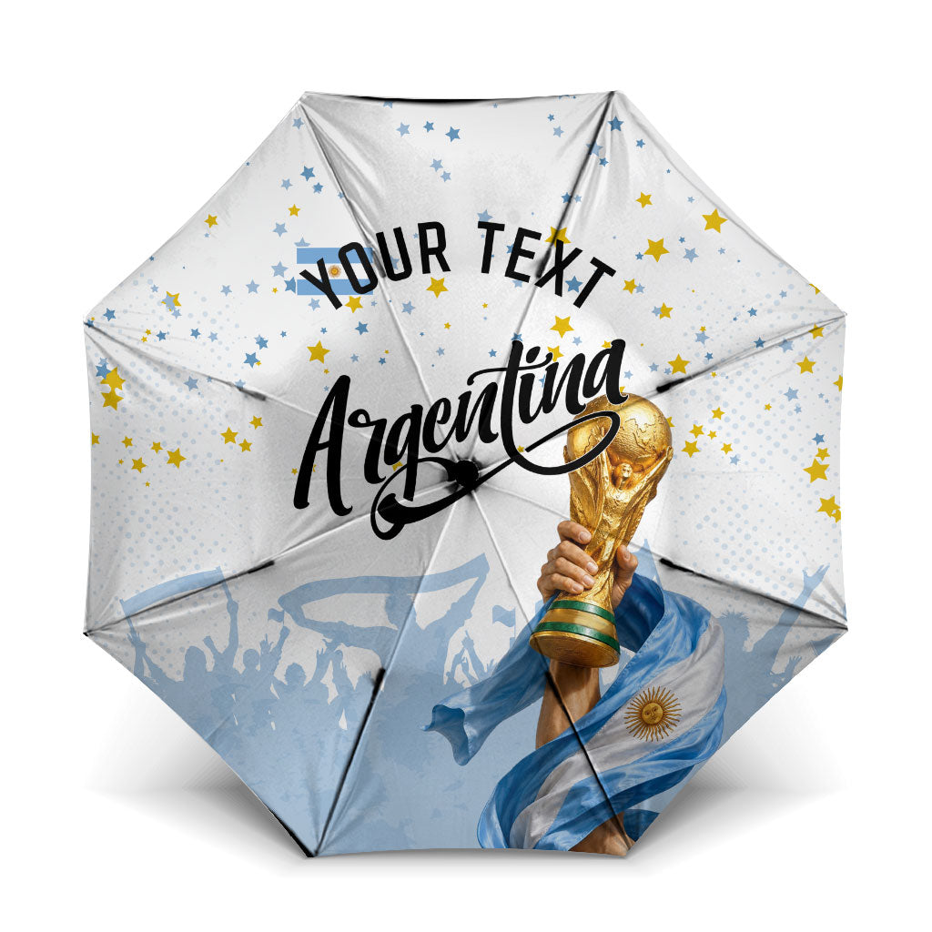 Personalized Argentina Football Umbrella Soccer Trophy Celebration Flag Graphic