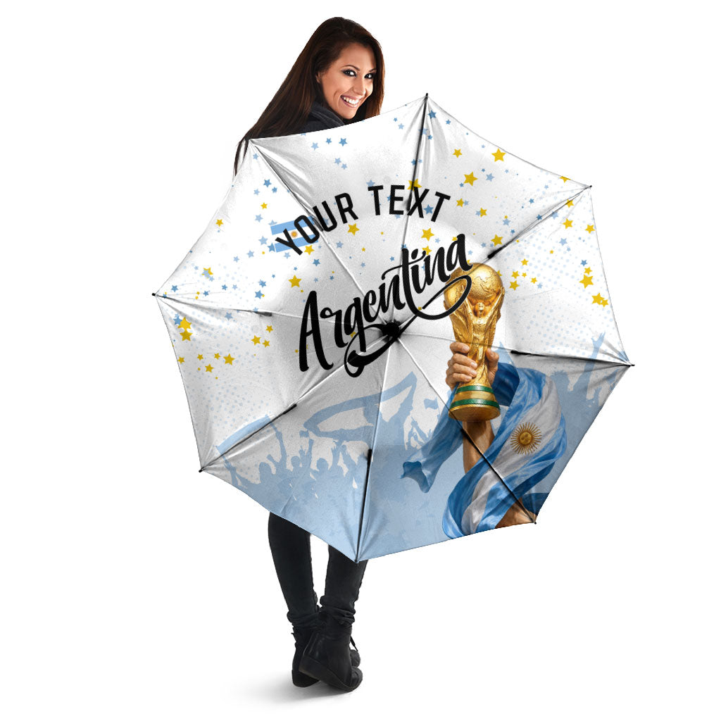 Personalized Argentina Football Umbrella Soccer Trophy Celebration Flag Graphic