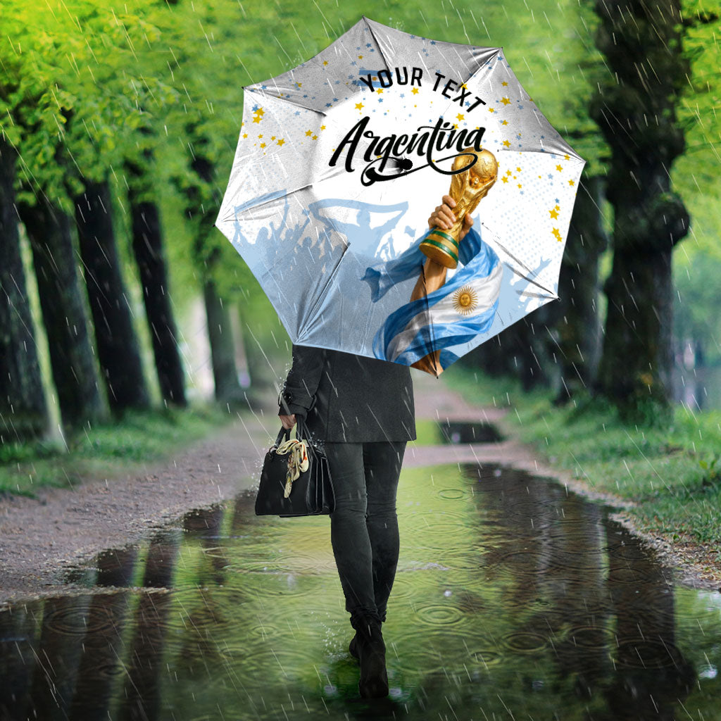 Personalized Argentina Football Umbrella Soccer Trophy Celebration Flag Graphic