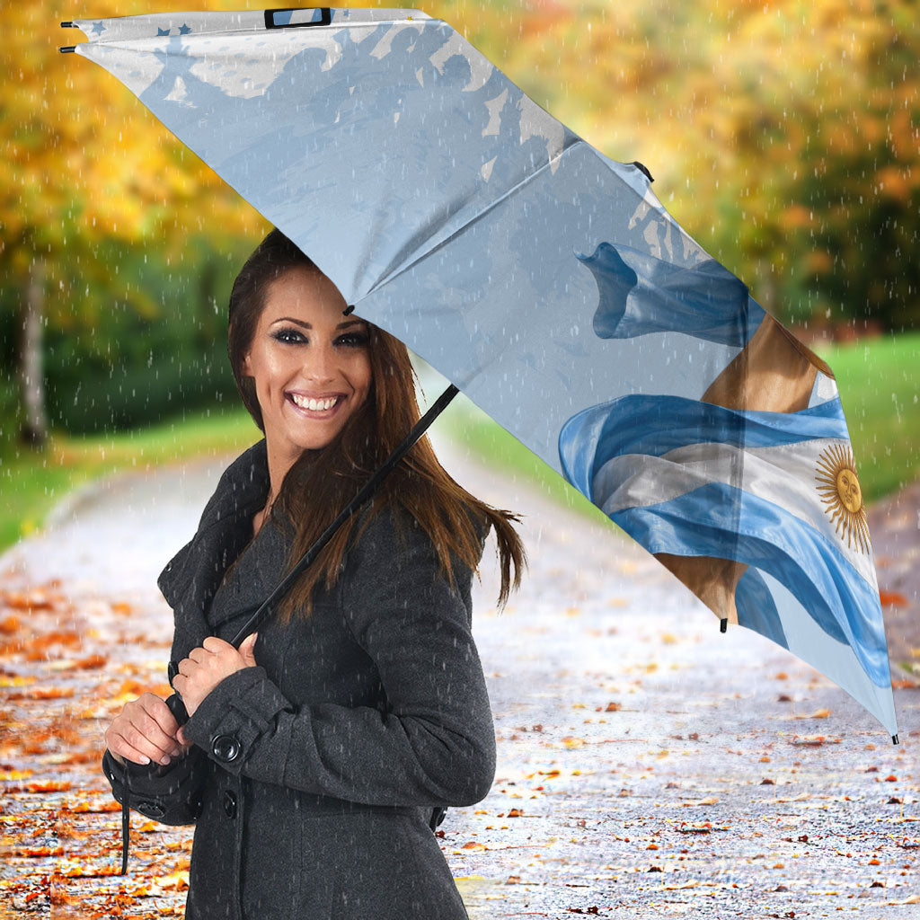 Personalized Argentina Football Umbrella Soccer Trophy Celebration Flag Graphic