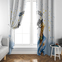 Personalized Argentina Football Window Curtain Soccer Trophy Celebration Flag Graphic