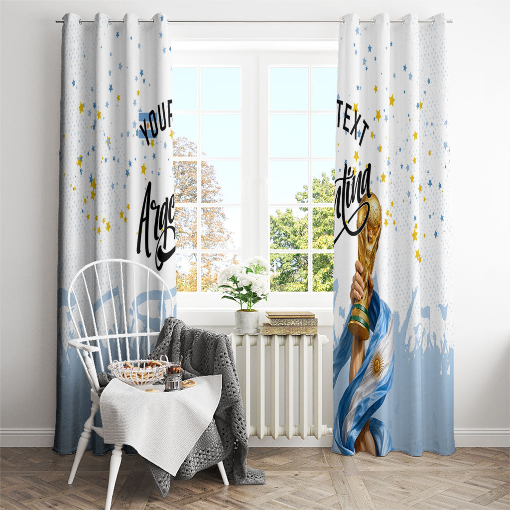 Personalized Argentina Football Window Curtain Soccer Trophy Celebration Flag Graphic