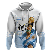 Personalized Argentina Football Zip Hoodie Soccer Trophy Celebration Flag Graphic