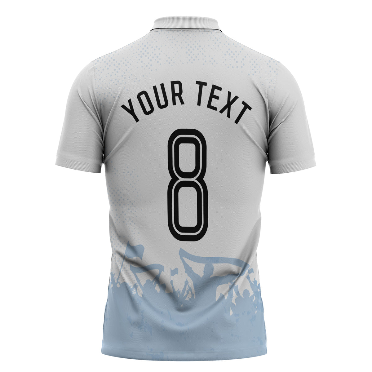 Personalized Argentina Football Zipper Polo Shirt Soccer Trophy Celebration Flag Graphic
