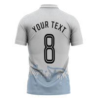 Personalized Argentina Football Zipper Polo Shirt Soccer Trophy Celebration Flag Graphic