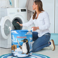 Flight Was Never An Option Funny Penguin With Knife Laundry Basket Animal Meme Humor Comic Graphic