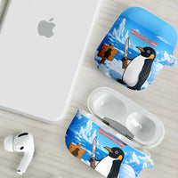 Flight Was Never An Option Funny Penguin With Knife AirPods Case Animal Meme Humor Comic Graphic