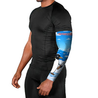 Flight Was Never An Option Funny Penguin With Knife Arm Sleeves Animal Meme Humor Comic Graphic