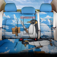 Flight Was Never An Option Funny Penguin With Knife Back Car Seat Cover Animal Meme Humor Comic Graphic