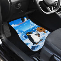Flight Was Never An Option Funny Penguin With Knife Car Mats Animal Meme Humor Comic Graphic