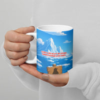 Flight Was Never An Option Funny Penguin With Knife Ceramic Mug Animal Meme Humor Comic Graphic