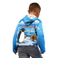 Flight Was Never An Option Funny Penguin With Knife Kid Hoodie Animal Meme Humor Comic Graphic
