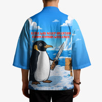 Flight Was Never An Option Funny Penguin With Knife Kimono Animal Meme Humor Comic Graphic