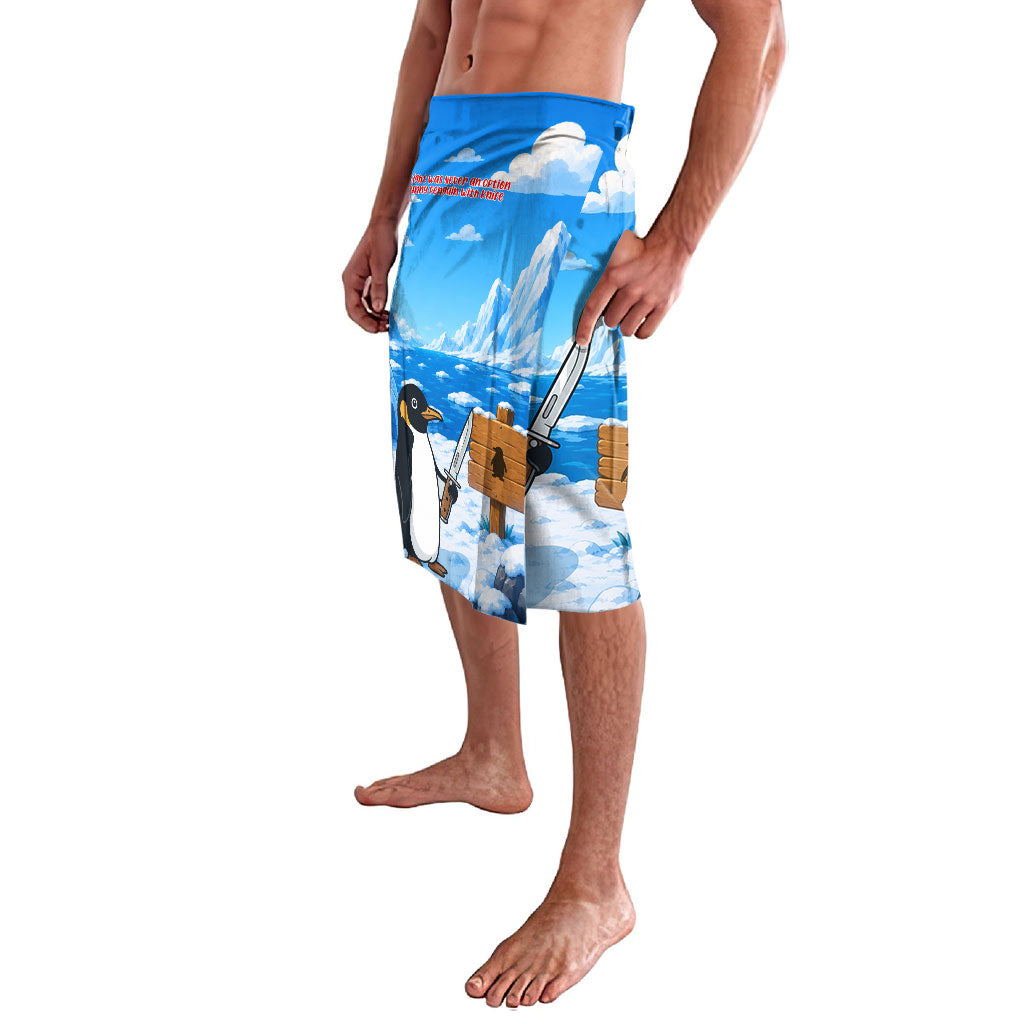 Flight Was Never An Option Funny Penguin With Knife Lavalava Animal Meme Humor Comic Graphic