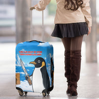 Flight Was Never An Option Funny Penguin With Knife Luggage Cover Animal Meme Humor Comic Graphic