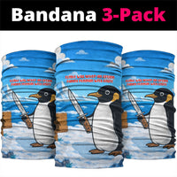 Flight Was Never An Option Funny Penguin With Knife Neck Gaiter Animal Meme Humor Comic Graphic