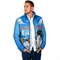 Flight Was Never An Option Funny Penguin With Knife Padded Jacket Animal Meme Humor Comic Graphic