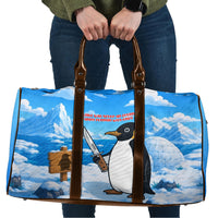 Flight Was Never An Option Funny Penguin With Knife Travel Bag Animal Meme Humor Comic Graphic
