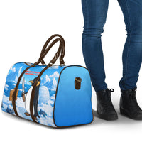 Flight Was Never An Option Funny Penguin With Knife Travel Bag Animal Meme Humor Comic Graphic