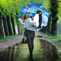 Flight Was Never An Option Funny Penguin With Knife Umbrella Animal Meme Humor Comic Graphic