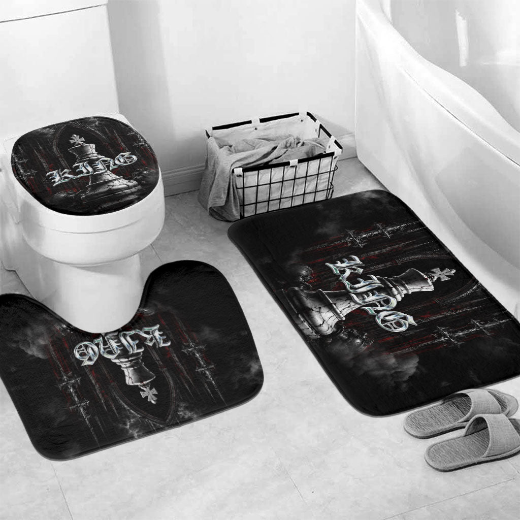 King Chess Piece Bathroom Set Dark Gothic Fantasy Board Game Art