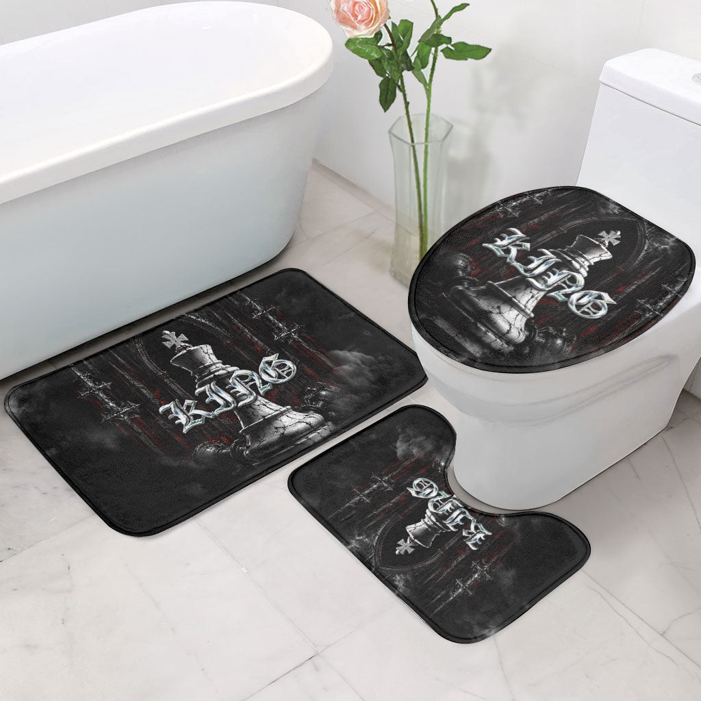 King Chess Piece Bathroom Set Dark Gothic Fantasy Board Game Art