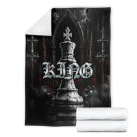 King Chess Piece Blanket Dark Gothic Fantasy Board Game Art