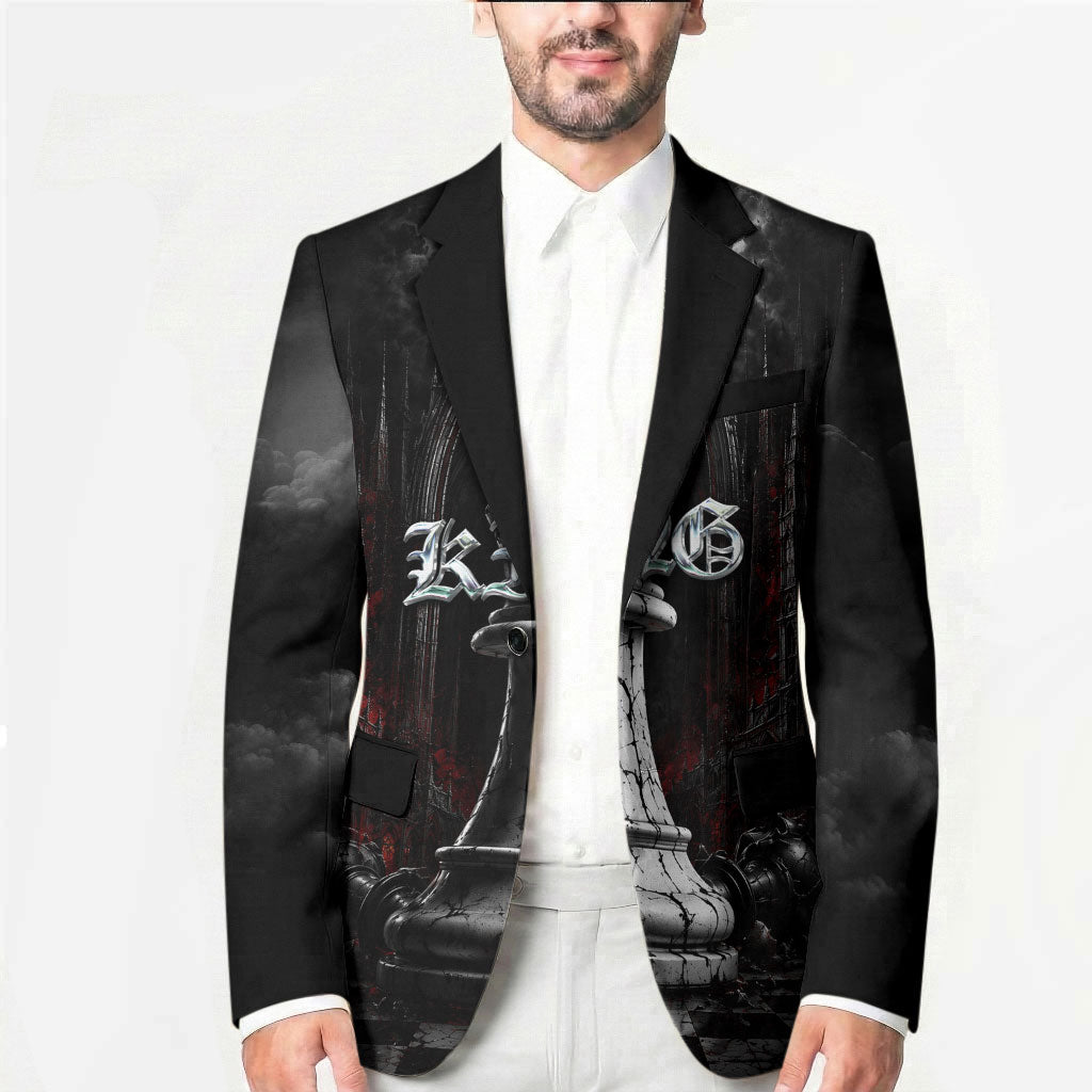 King Chess Piece Blazer Dark Gothic Fantasy Board Game Art
