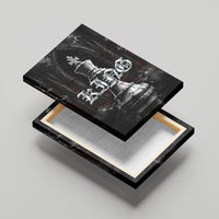 King Chess Piece Canvas Wall Art Dark Gothic Fantasy Board Game Art
