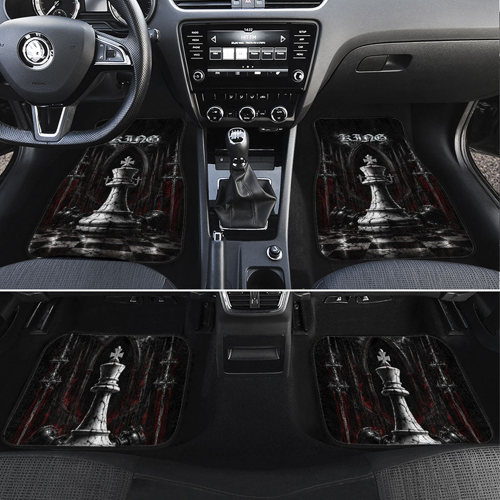 King Chess Piece Car Mats Dark Gothic Fantasy Board Game Art