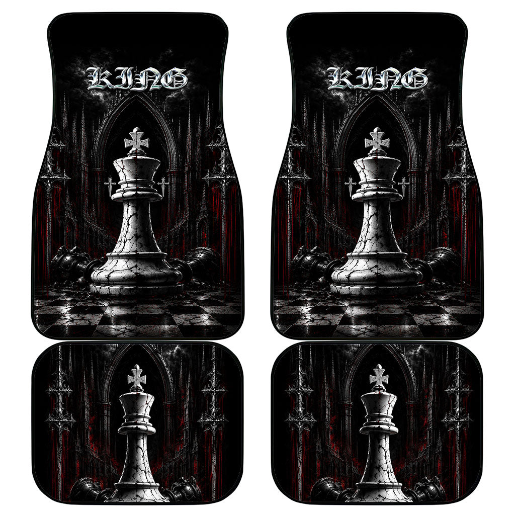 King Chess Piece Car Mats Dark Gothic Fantasy Board Game Art