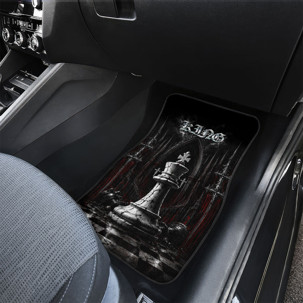 King Chess Piece Car Mats Dark Gothic Fantasy Board Game Art