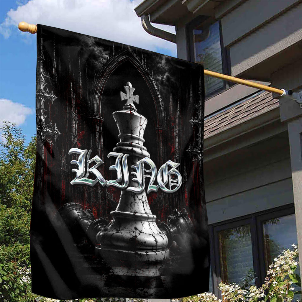 King Chess Piece Garden Flag Dark Gothic Fantasy Board Game Art