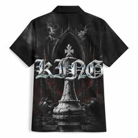 King Chess Piece Hawaiian Shirt Dark Gothic Fantasy Board Game Art