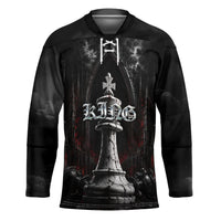 King Chess Piece Hockey Jersey Dark Gothic Fantasy Board Game Art