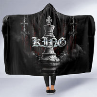 King Chess Piece Hooded Blanket Dark Gothic Fantasy Board Game Art