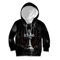 King Chess Piece Kid Hoodie Dark Gothic Fantasy Board Game Art