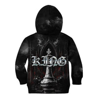 King Chess Piece Kid Hoodie Dark Gothic Fantasy Board Game Art