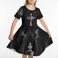 King Chess Piece Kid Short Sleeve Dress Dark Gothic Fantasy Board Game Art