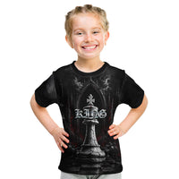 King Chess Piece Kid T Shirt Dark Gothic Fantasy Board Game Art