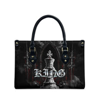 King Chess Piece Leather Bag Dark Gothic Fantasy Board Game Art