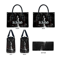 King Chess Piece Leather Bag Dark Gothic Fantasy Board Game Art