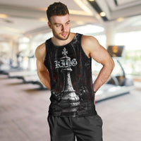 King Chess Piece Men Tank Top Dark Gothic Fantasy Board Game Art